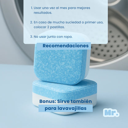 PACK 10 PASTILLAS | Efervescentes para Limpieza de Lavarropas